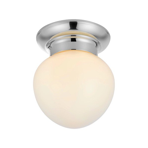 Lampa sufitowa w biało-srebrnym kolorze ze szklanym kloszem Ronda – Markslöjd