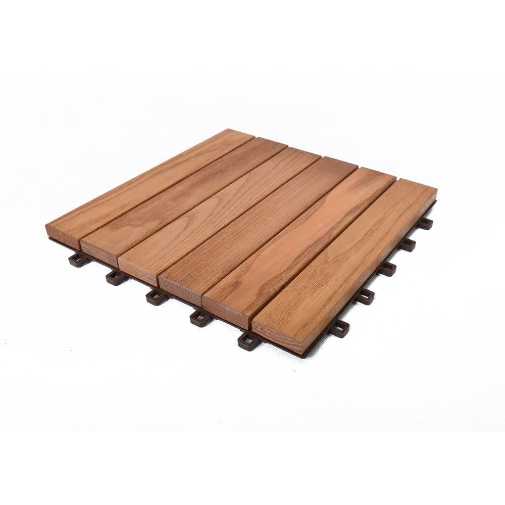 Płytki podłogowe z drewna jesionowego zestaw 6 szt. Rojaplast – Thermowood (zdjęcie 3)
