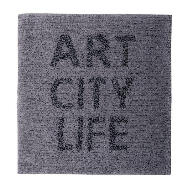 Ciemnoszary dywanik łazienkowy Sorema Art City Life, 60 x 60 cm