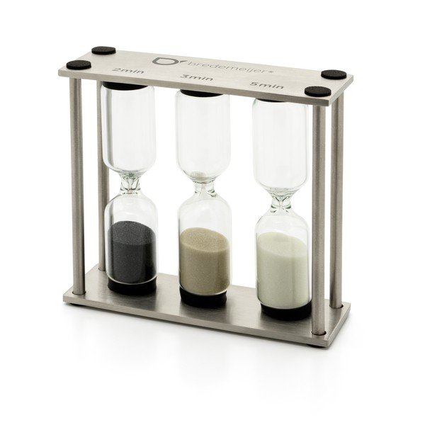 Minutnik klepsydrowy w kolorze srebra Duet – Bredemeijer