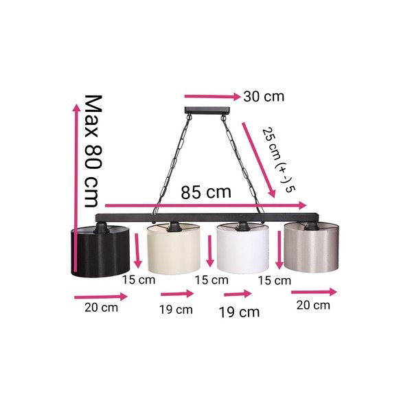 Lampa wisząca 30x85 cm 4 − Magenta Home-image-2