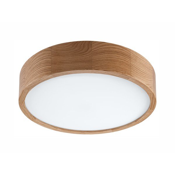 Lampa sufitowa w naturalnym kolorze ze szklanym kloszem Eveline – LAMKUR