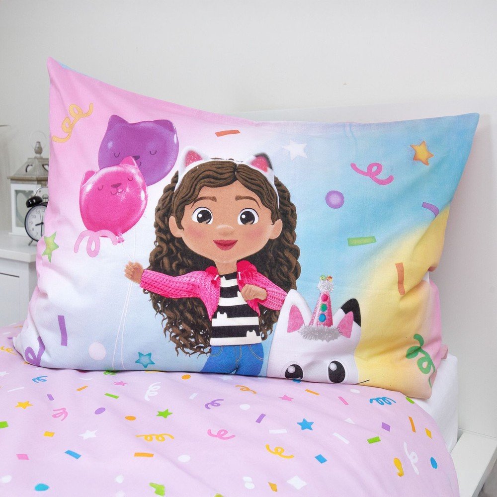 Różowa bawełniana pościel dziecięca jednoosobowa 140x200 cm Gabby's Dollhouse "Rainbow" – Jerry Fabrics (zdjęcie 3)