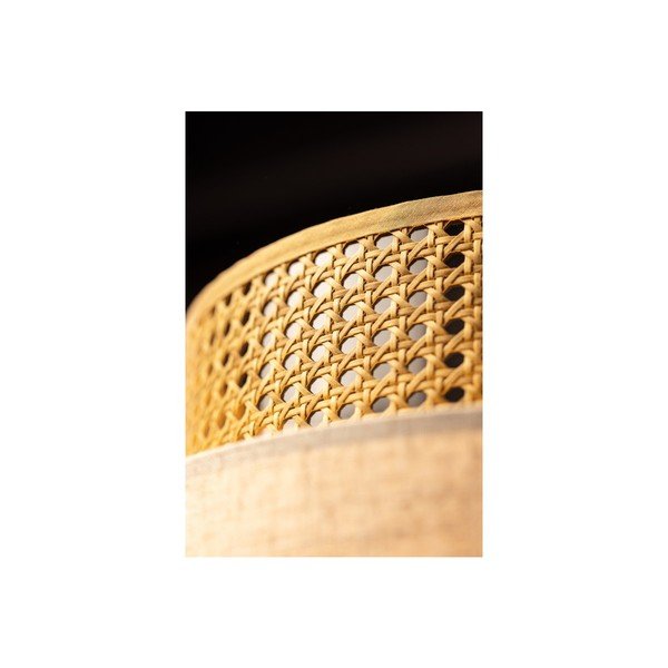 Lampa wisząca z rattanowo- tekstylnym kloszem Abra 2 – GTV-image-4