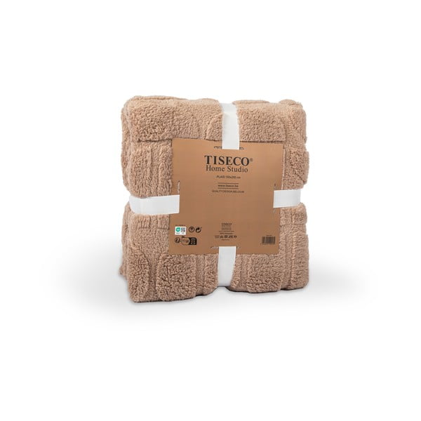 Brązowy koc z mikropluszu 150x200 cm Rena – Tiseco Home Studio-image-2