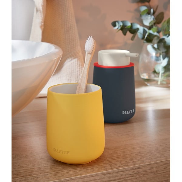 Żółty ceramiczny kubek na długopisy Leitz Cosy-image-3