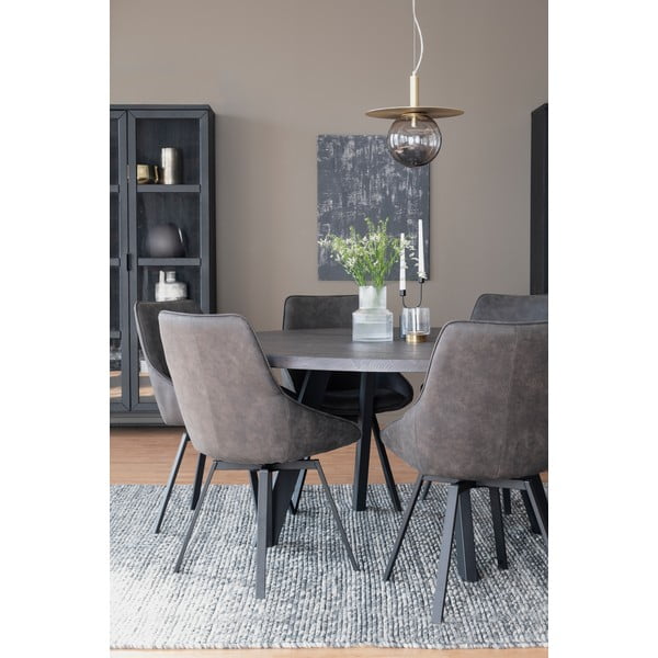 Szare obrotowe krzesło Alison – Rowico-image-2