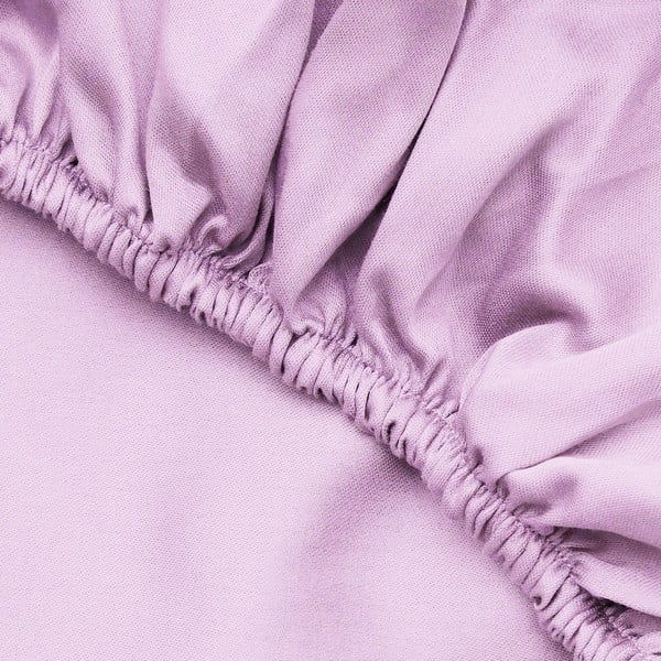 Różowe bawełniane prześcieradło z gumką 140x200 cm – Mijolnir-image-2