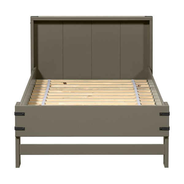 Zielone łóżko jednoosobowe 90x200 cm Bobby – WOOOD-image-2