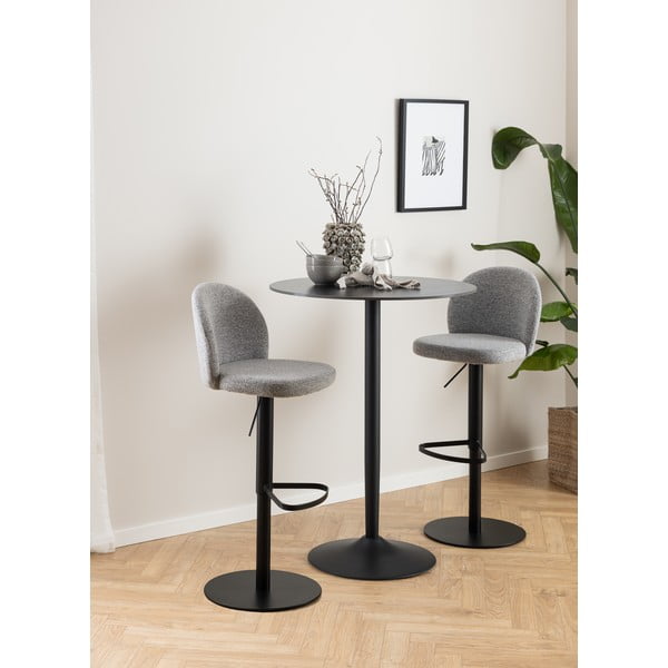 Czarno-szary hoker z regulowaną wysokością (wysokość siedziska 55 cm) Patricia – Actona-image-1