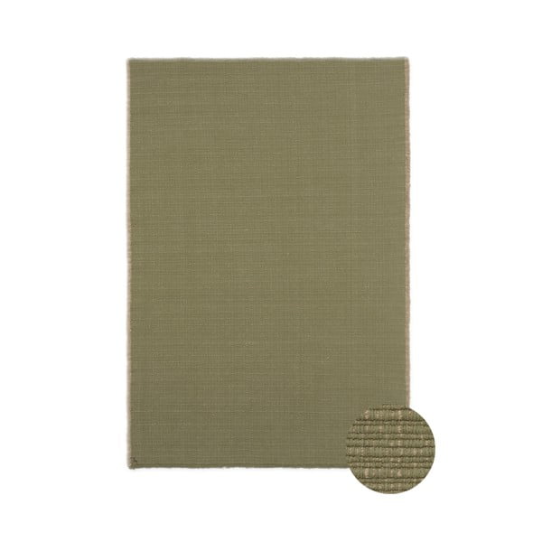 Bawełniany dywan tkany ręcznie w kolorze khaki 140x200 cm Handloom – Lorena Canals