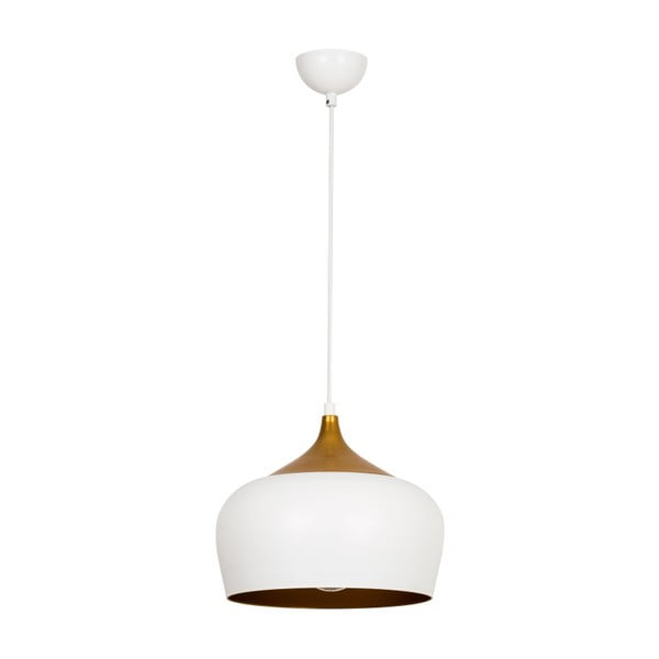 Biała lampa sufitowa z detalem w kolorze złota Homemania Decor Ythan-image-1