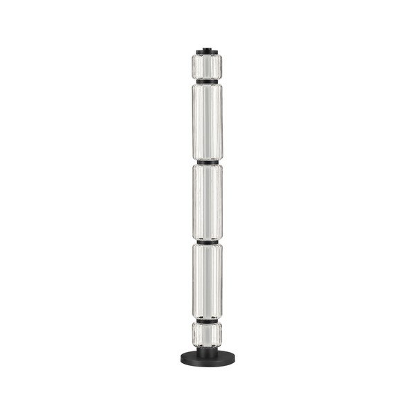 Szklana lampa stojąca LED w kolorze matowej czerni (wysokość 123 cm) Liesa – Nova Luce