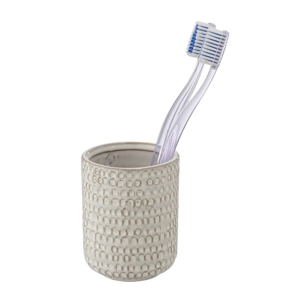 Kremowy ceramiczny kubek na szczoteczki do zębów Pergole – Wenko-image-4