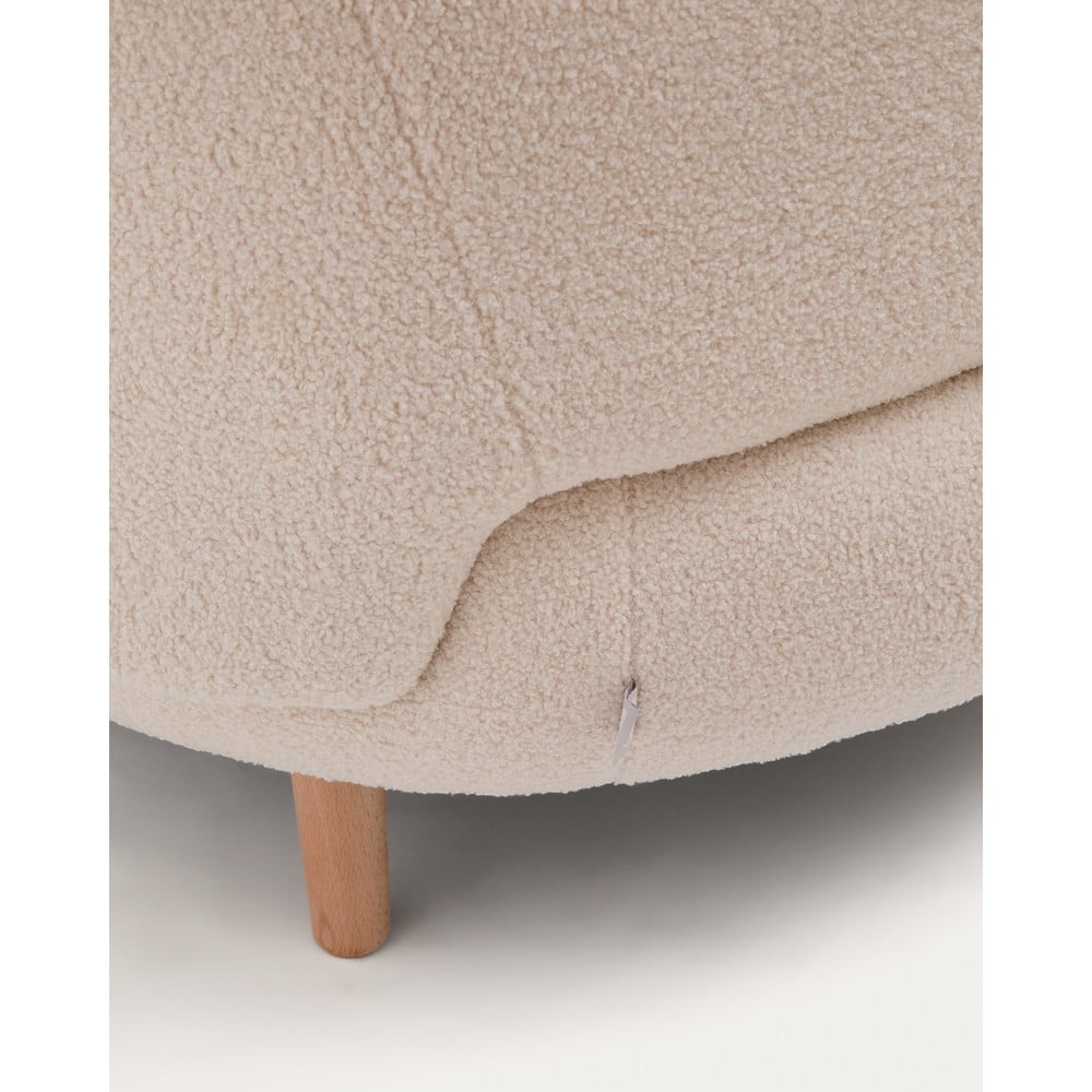 Beżowy fotel z materiału bouclé Luisa – Kave Home (zdjęcie 10)