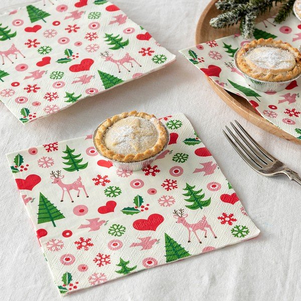 Serwetki zestaw 20 szt. 25x25 cm 50s Christmas – Rex London-image-1