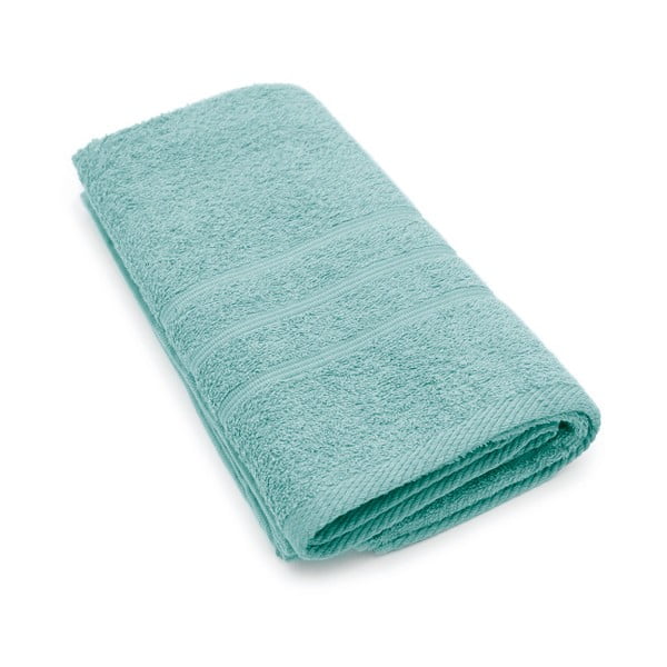 Turkusowy ręcznik kąpielowy Jalouse Maison Drap De Bain Invité Turquoise, 70x140 cm