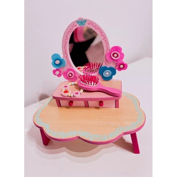 Dziecięca drewniana toaletka Djeco Flora-image-1