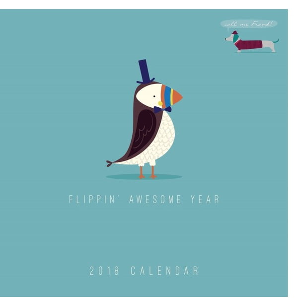 Mały kalendarz wiszący 2018 Portico Designs Call Me Frank