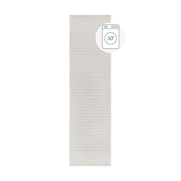Biały chodnik z szenilu odpowiedni do prania 60x240 cm Elton – Flair Rugs
