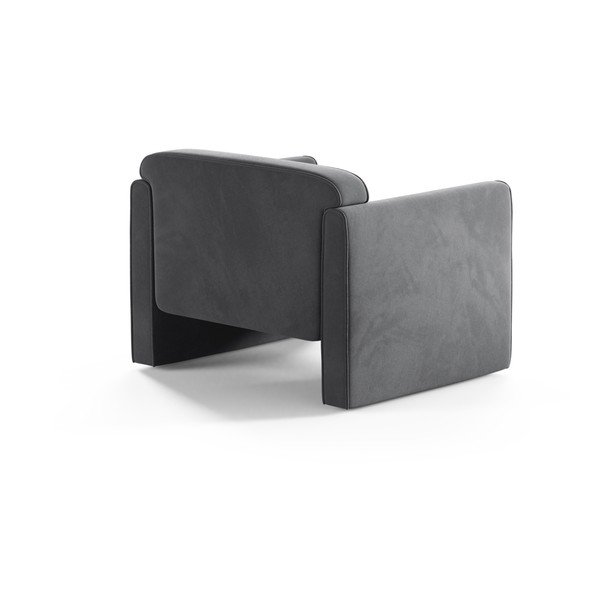 Szary aksamitny fotel Abby – Micadoni -image-2