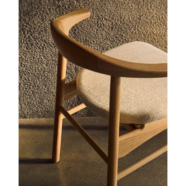 Beżowo-naturalne krzesło Timons – Kave Home-image-2