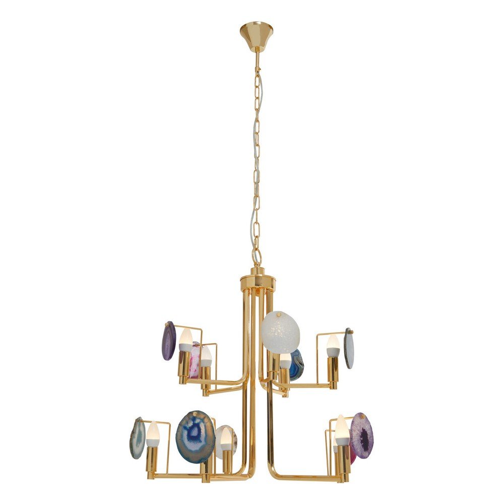 Metalowa lampa wisząca w kolorze złota Glamour – Premier Housewares (zdjęcie 10)