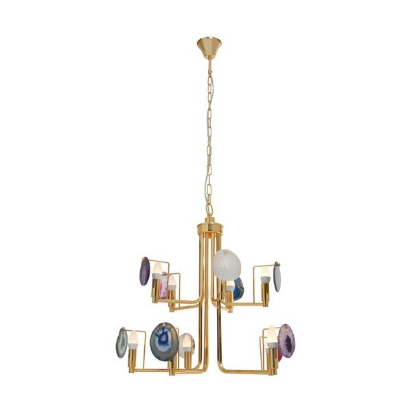 Metalowa lampa wisząca w kolorze złota Glamour – Premier Housewares-image-2