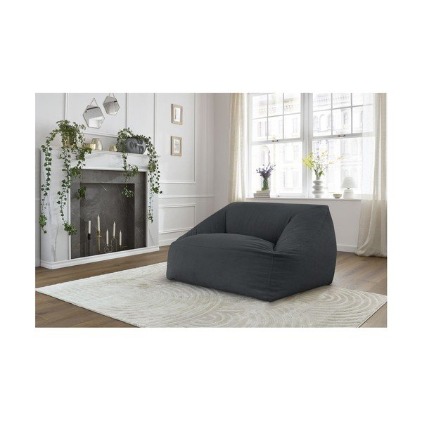 Ciemnoszary sztruksowy worek do siedzenia Lilibet – Bobochic Paris-image-1