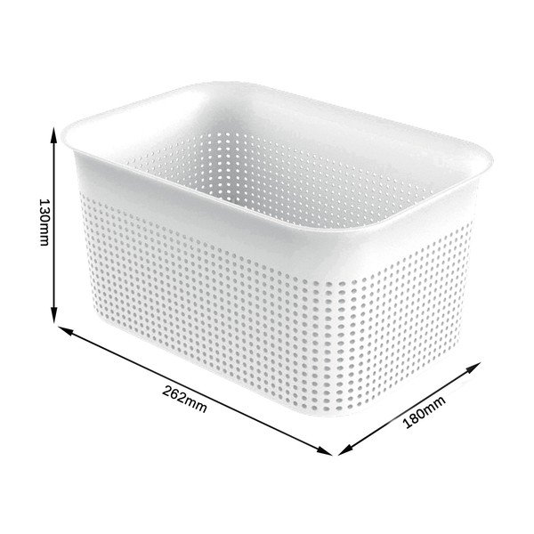 Biały koszyk z plastiku z recyklingu Brisen – Rotho-image-4