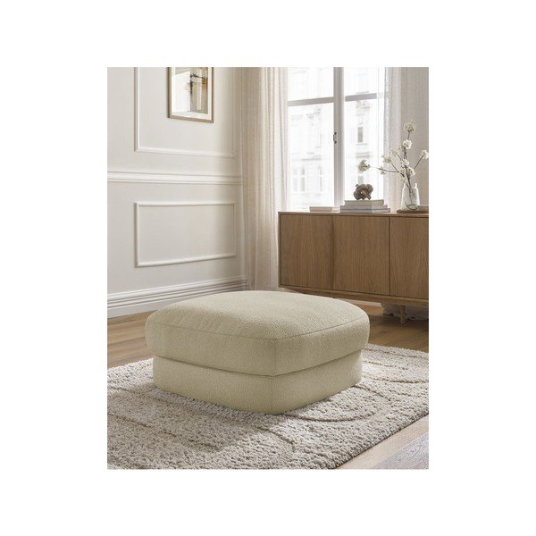 Beżowy podnóżek z materiału bouclé Leonore – Bobochic Paris-image-3