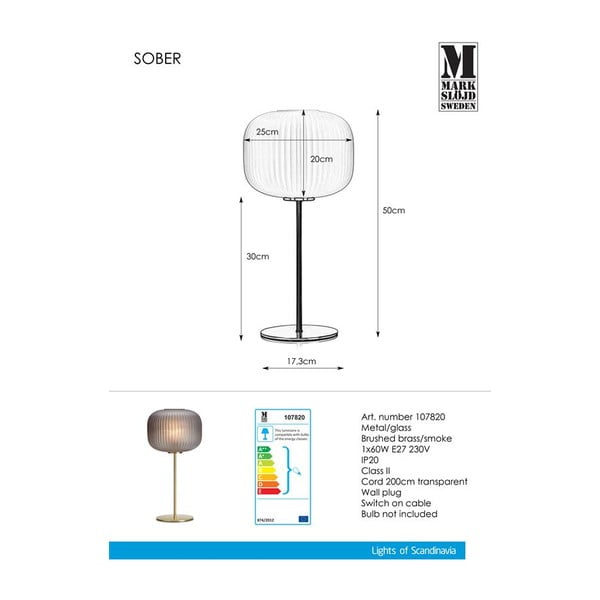 Lampa stołowa Markslöjd Sober Smoke-image-3