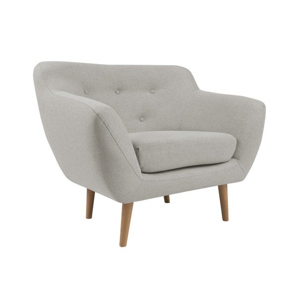 Jasnoszary fotel z jasnymi nogami Mazzini Sofas Sicile-image-3