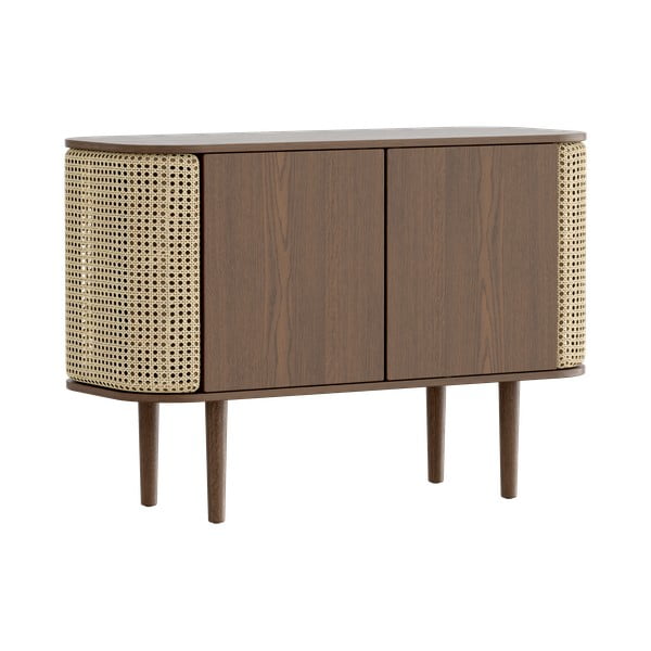 Brązowa niska komoda w dekorze dębu 109x75 cm Treasures – UMAGE