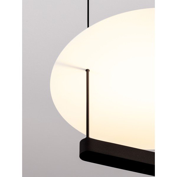 Biała/w kolorze matowej czerni aluminiowa lampa wisząca LED ze ściemniaczem ø 40 cm Diona – Nova Luce-image-2