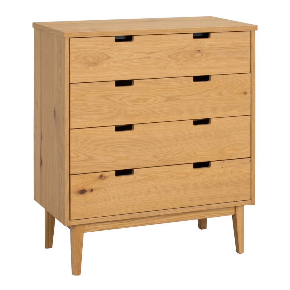 Komoda z litego drewna dębowego w naturalnym kolorze 75x85x38 cm Garrison – Rowico