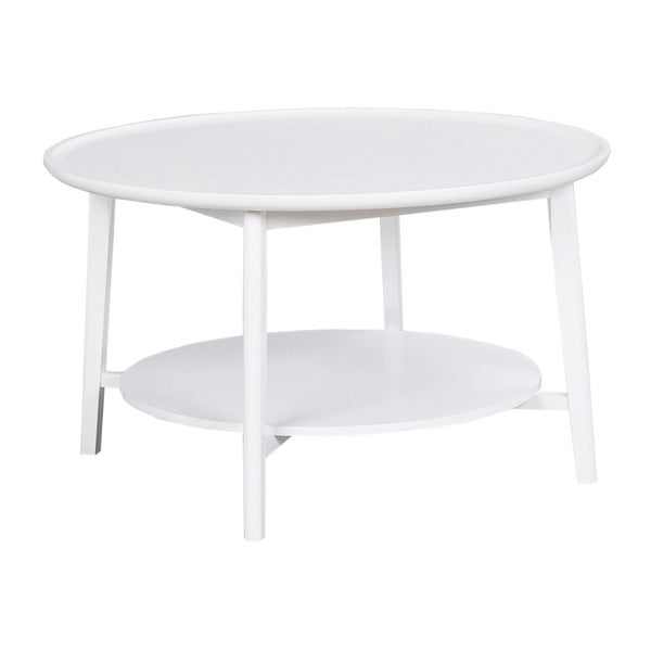 Biały stolik dębowy Folke Pixie, ⌀ 90 cm