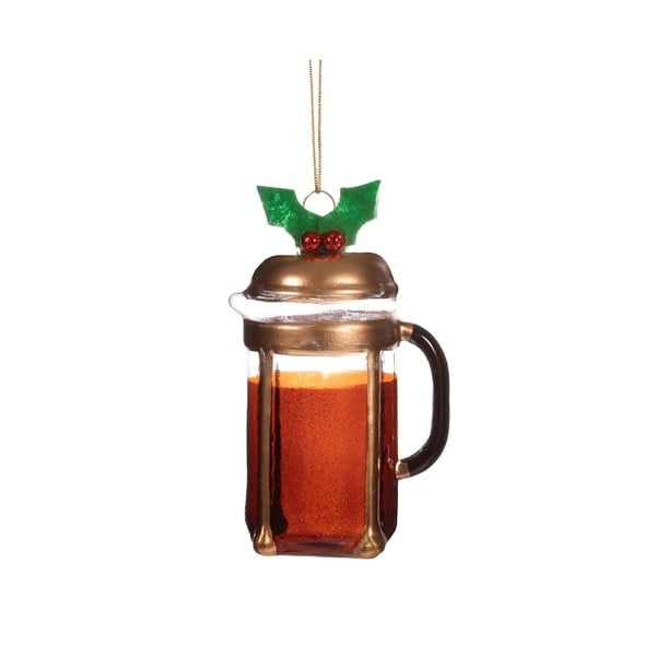 Szklana ozdoba świąteczna wykonana ręcznie ø 5,5 cm Christmas Cafetiere – Sass & Belle
