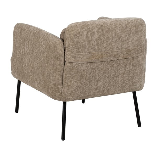Beżowy fotel z tkaniny szenilowej Bind – Ixia-image-4