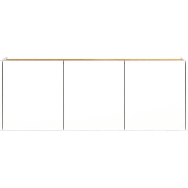 Biała szafka w dekorze dębu wisząca 138x52x25 cm Libbiano – Germania-image-2