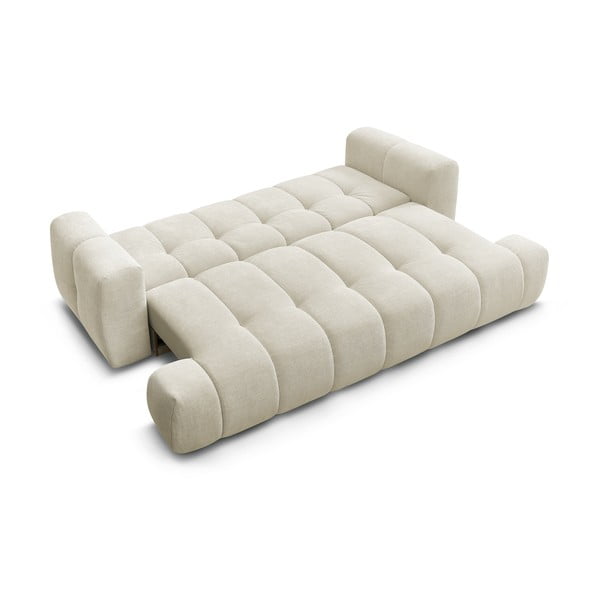 Beżowa rozkładana/ze schowkiem sofa 251 cm Fuji – Bobochic Paris-image-4