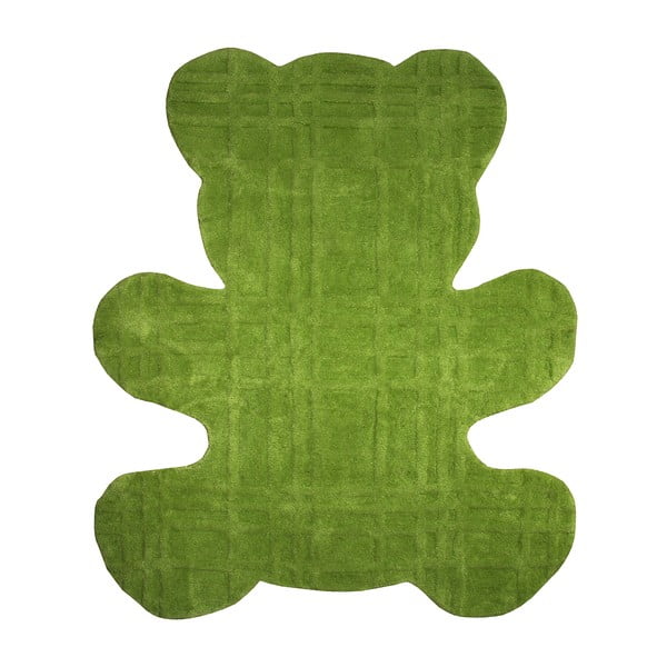 Zielony dywan dziecięcy Teddy, 100x120 cm