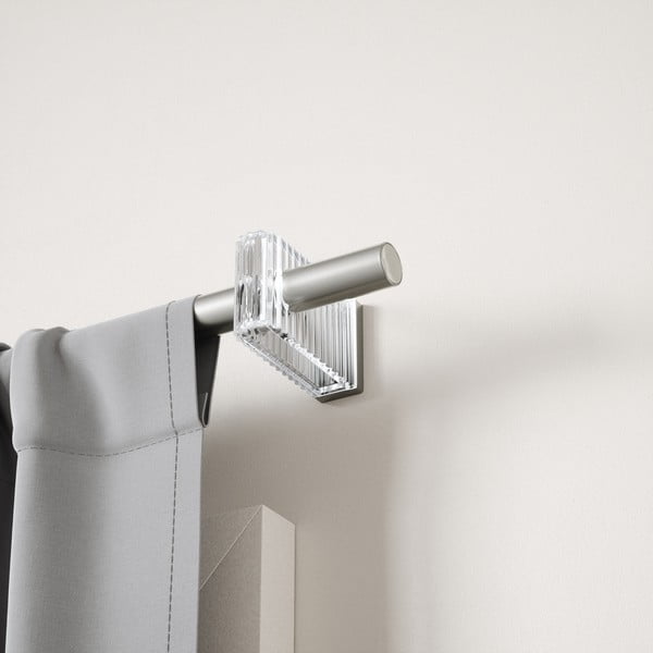 Stalowy regulowany karnisz w kolorze matowego srebra 107 - 305 cm Flute – Umbra-image-2