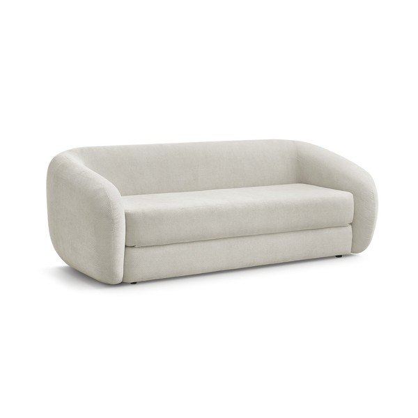 Beżowa rozkładana sofa z tkaniny szenilowej 228 cm Neyo – Bobochic Paris-image-2