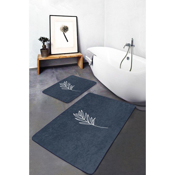 Niebieskie dywaniki łazienkowe zestaw 2 szt. 60x100 cm – Mila Home-image-2