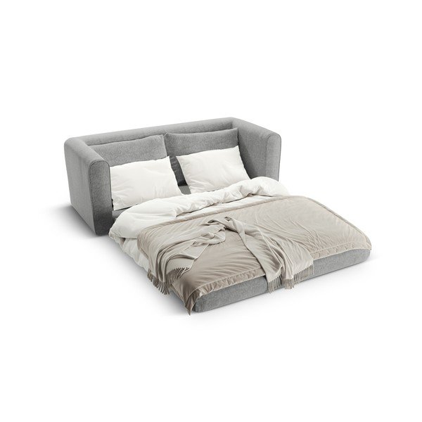 Jasnoszara rozkładana sofa 158 cm Lido – Micadoni -image-1