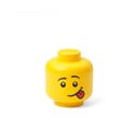 Żółte pudełko w kształcie głowy LEGO® silly, 10,5x10,6x12 cm