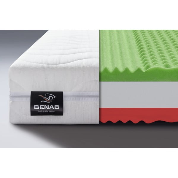 Twardy/średnio twardy piankowy materac dwustronny 140x200 cm Pure Support – BENAB-image-1