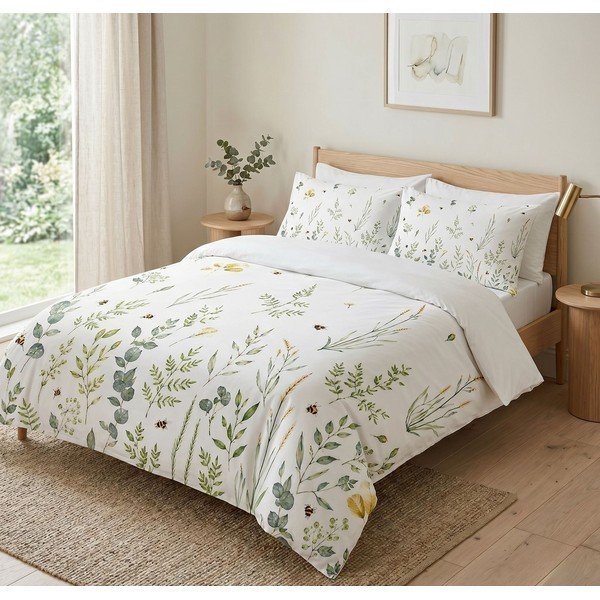 Biała pościel jednoosobowa 200x140 cm Gardenia – Mijolnir-image-1