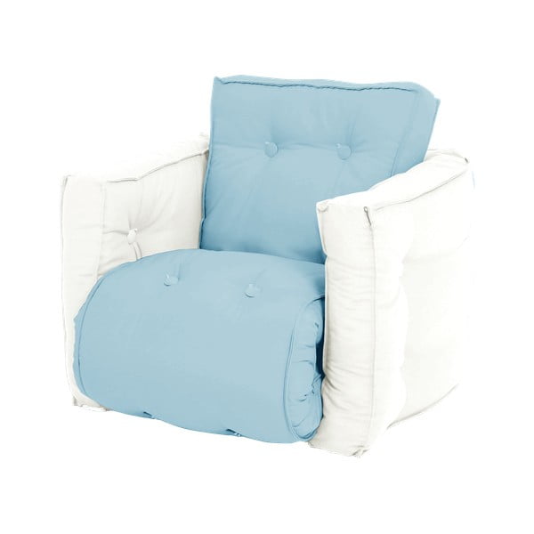 Dziecięcy fotel rozkładany Karup Design Mini Dice Blue/Creamy